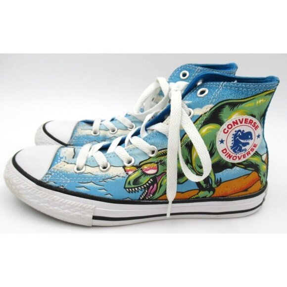 CONVERSE Chuck Taylor DINOVERSE Juniors US 3 Surfing Dinosaur Lace Up Sneakers - Picture 3 of 8